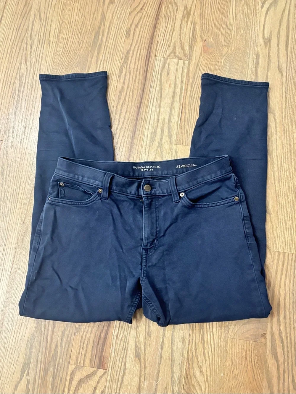 Banana Republic Navy Athletic Traveler Pant 32x30 Like New Fast Ship